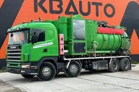 For sale used vehicle Scania R124 TANK 12000 l / VACUUM  Disab P210/9 - 7800 m3/h / 1182 hours, 2003, 300 827 km, 309 kW, diesel, manual, YS2R8X40001291159