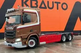 Müüa подержанный vehicle Scania R SPECIAL INTERIOR / RETARDER / 9 TON FRONT AXLE, 2017, 537 kW, дизель, автомат, YS2R6X20002131247