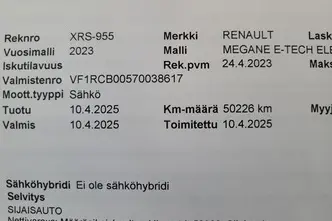 Renault Megane, elekter, automaat, esivedu