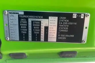 Scania R500, 368 kW, diisel, automaat