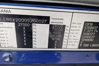 Scania R500, 368 kW, diesel, manual