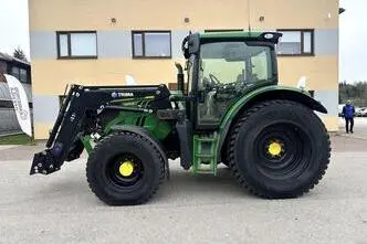 John Deere 6125R + Trima Front Loader +3.1p, 93 kW, diisel, automaat