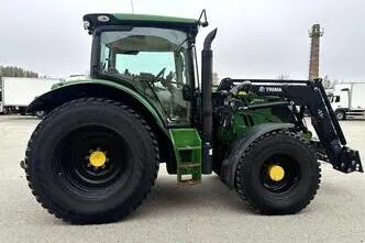 John Deere 6125R + Trima Front Loader +3.1p, 93 kW, diisel, automaat