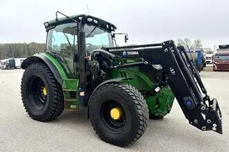 John Deere 6125R + Trima Front Loader +3.1p, 93 kW, diisel, automaat