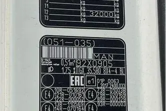 MAN TGX 35.580 8x4*4, 427 kW, дизель, автомат