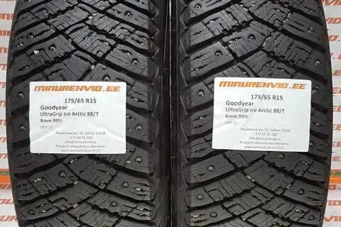 Kasutatud naastrehv 175/65R15 GoodYear UltraGrip Ice Arctic XL 88/T