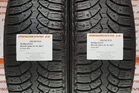 Kasutatud naastrehv 185/60R15 Bridgestone Blizzak Spike-01 XL 88/T