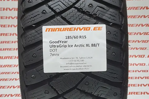 Kasutatud naastrehv 185/60R15 GoodYear UltraGrip Ice Arctic XL 88/T