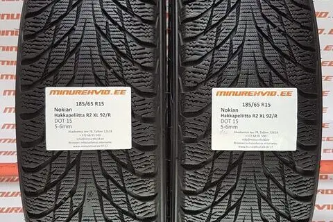Kasutatud lamellrehv 185/65R15 Nokian Hakkapeliitta R2 XL 92/R