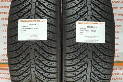 Kasutatud lamellrehv 195/55R15 Kumho Solus HA31 FR 85/H