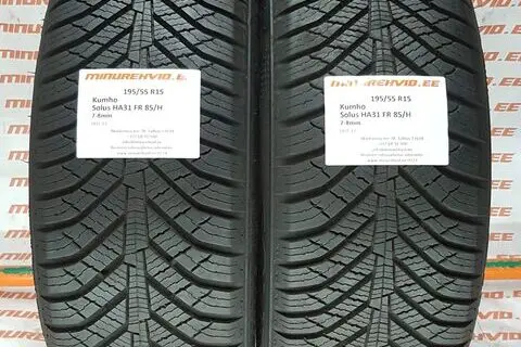 Kasutatud lamellrehv 195/55R15 Kumho Solus HA31 FR 85/H/