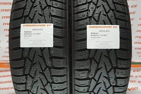 Kasutatud naastrehv 195/55R15 Nokian Nordman 7 XL 89/T