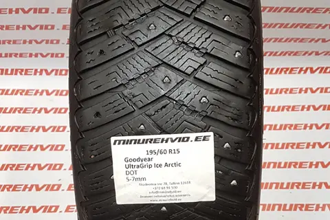 Kasutatud naastrehv 195/60R15 GoodYear UltraGrip Ice Arctic