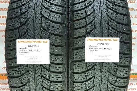 Kasutatud naastrehv 195/60R15 Matador Sibir Ice 2 MP2 XL 92/T