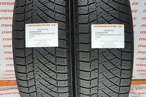 Kasutatud lamellrehv 195/65R15 Continental ContiVikingContact 6 XL 95/T