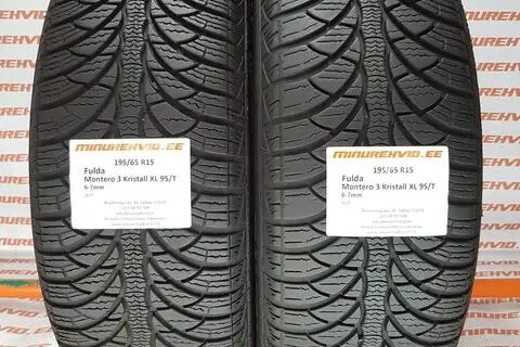 Kasutatud lamellrehv 195/65R15 Fulda Kristall Montero 3 XL 95/T