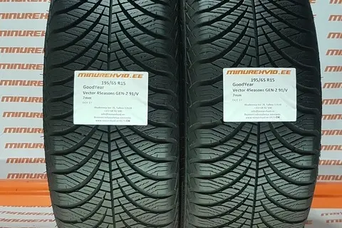 Kasutatud lamellrehv 195/65R15 GoodYear Vector 4Seasons GEN-2 91/V