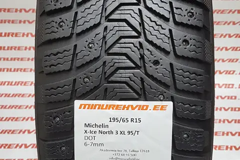 Kasutatud naastrehv 195/65R15 Michelin X-Ice North 3 XL 95/T/