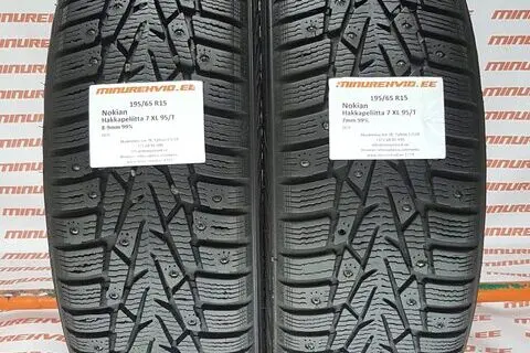 Kasutatud naastrehv 195/65R15 Nokian Hakkapeliitta 7 XL 95/T