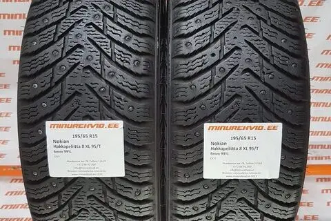 Kasutatud naastrehv 195/65R15 Nokian Hakkapeliitta 8 XL 95/T