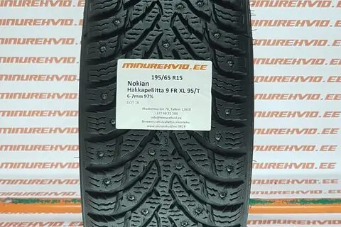 Kasutatud naastrehv 195/65R15 Nokian Hakkapeliitta 9 FR XL 95/T