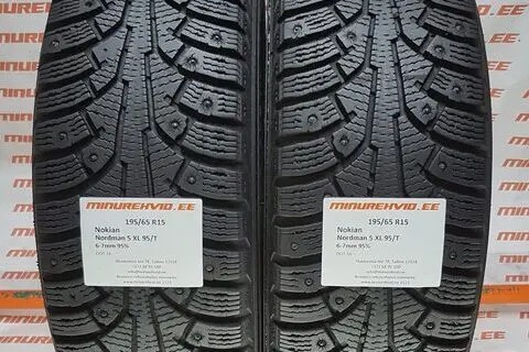 Kasutatud naastrehv 195/65R15 Nokian Nordman 5 XL 95/T
