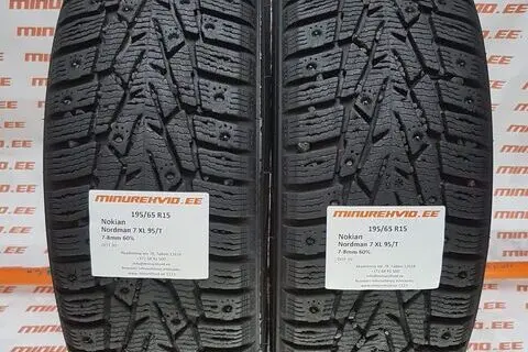 Kasutatud naastrehv 195/65R15 Nokian Nordman 7 XL 95/T