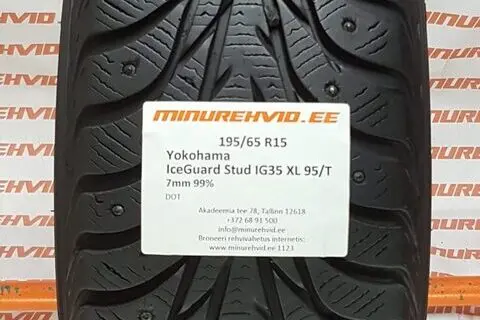Kasutatud naastrehv 195/65R15 Yokohama IceGuard Stud IG35 XL 95/T/
