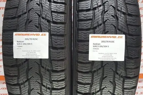 Kasutatud lamellrehv 205/70R15 Nokian WRC3 106/104 S
