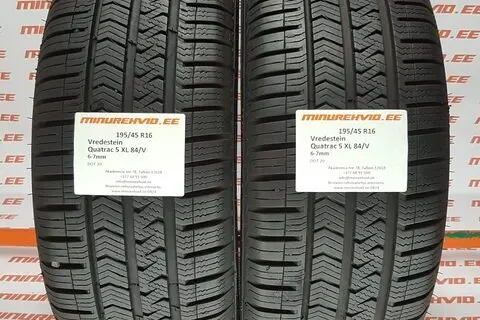 Kasutatud lamellrehv 195/45R16 Vredestein Quatrac 5 XL 84/V