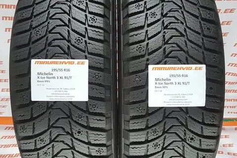 Kasutatud naastrehv 195/55R16 Michelin X-Ice North 3 XL 91/T