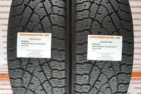 Kasutatud naastrehv 195/65R16 Nokian Hakkapeliitta C3 104/102 R