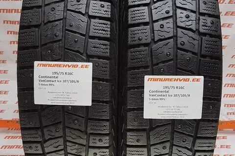 Kasutatud naastrehv 195/75R16 Continental VanContact Ice 107/105/R
