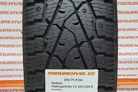 Kasutatud naastrehv 195/75R16 Nokian Hakkapeliitta C3 107/105 R