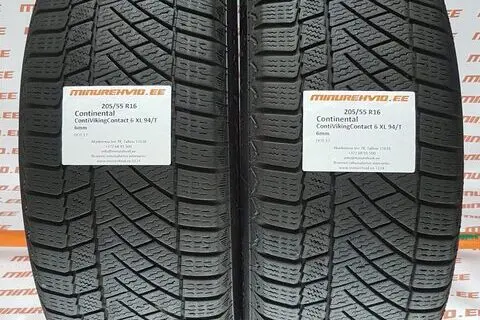 Used studless winter tire 205/55R16 Continental ContiVikingContact 6 XL 94/T