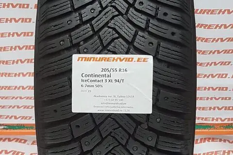Kasutatud naastrehv 205/55R16 Continental IceContact 3 XL 94/T