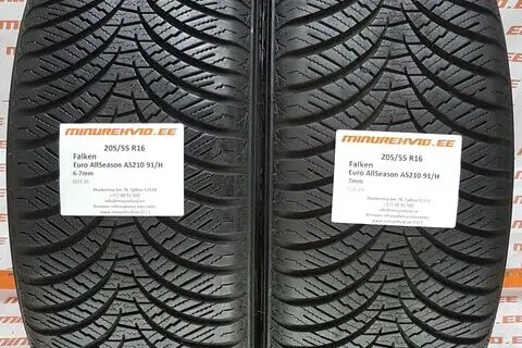 Used studless winter tire 205/55R16 Falken Euro AllSeason AS210 91/H