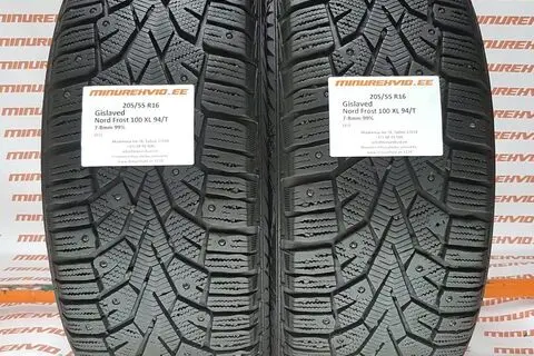 Kasutatud naastrehv 205/55R16 Gislaved Nord Frost 100 XL 94/T