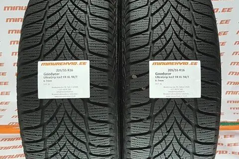 Kasutatud lamellrehv 205/55R16 GoodYear UltraGrip Ice 2 FR XL 94/T