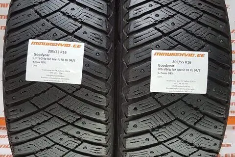 Kasutatud naastrehv 205/55R16 GoodYear UltraGrip Ice Arctic FR XL 94T