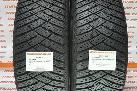 Kasutatud naastrehv 205/55R16 GoodYear UltraGrip Ice Arctic FR XL 94/T/
