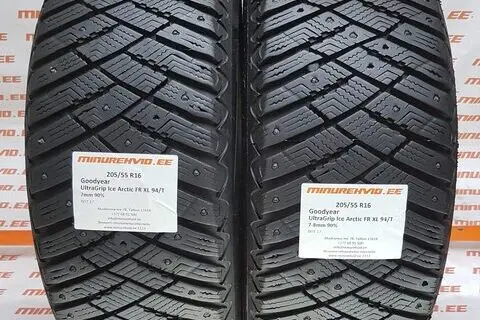 Kasutatud naastrehv 205/55R16 GoodYear UltraGrip Ice Arctic FR XL 94/T