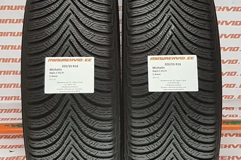 Kasutatud lamellrehv 205/55R16 Michelin Alpin 5 91/H