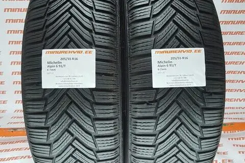 Kasutatud lamellrehv 205/55R16 Michelin Alpin 6 91/T