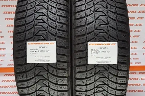 Kasutatud naastrehv 205/55R16 Michelin X-Ice North 3 FR XL 94/T/
