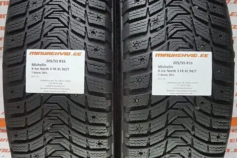 Kasutatud naastrehv 205/55R16 Michelin X-Ice North 3 FR XL 94/T/