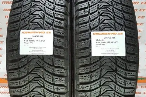 Kasutatud naastrehv 205/55R16 Michelin X-Ice North 3 FR XL 94/T