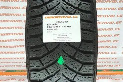 Kasutatud naastrehv 205/55R16 Michelin X-Ice North 4 FR XL 94/T