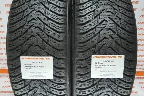 Kasutatud naastrehv 205/55R16 Nokian Hakkapeliitta 8 XL 94/T