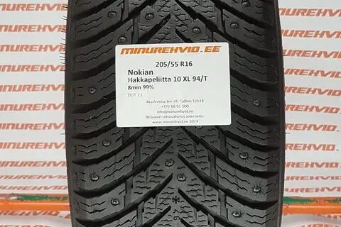 Kasutatud naastrehv 205/55R16 Nokian Hakkapeliitta 10 XL 94/T